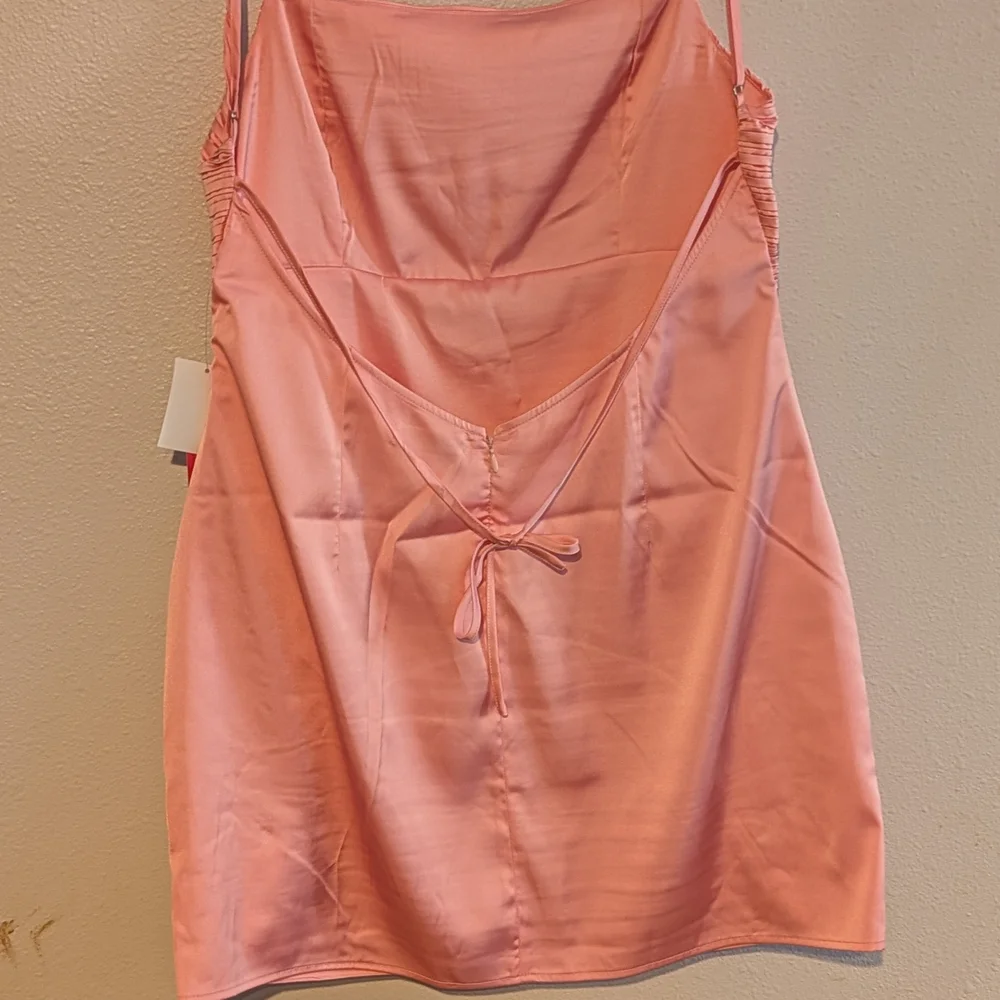 Pink Ribbed Mini Dress - Picture 5 of 6